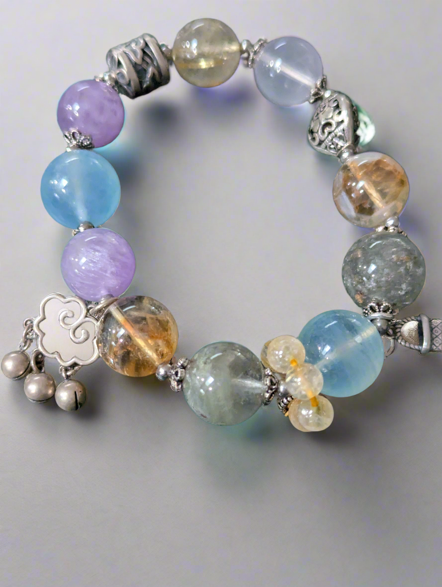 Mixed gemstones with s925 accent beads