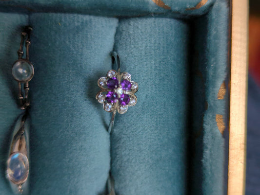 Silver amethyst ring